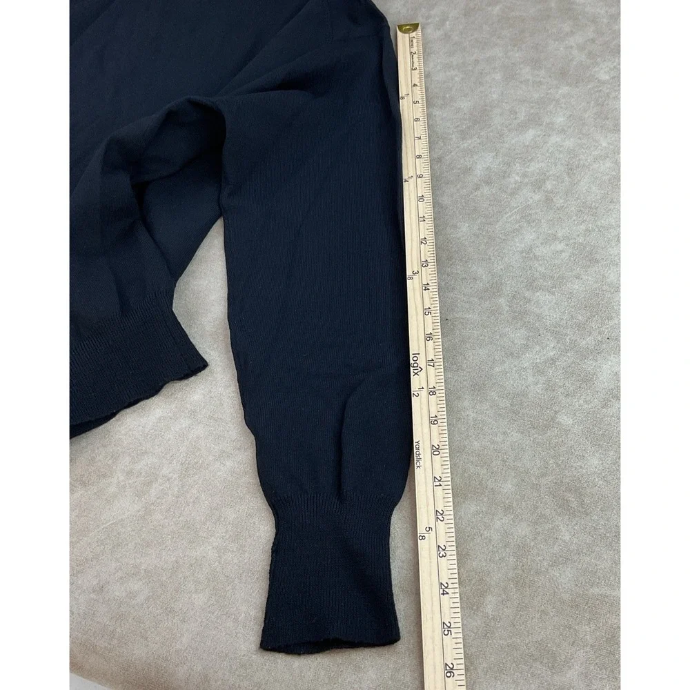 Vintage Polo Ralph Lauren Lambswool‎ V-Neck Sweater Mens XL Navy Blue Pony Knit